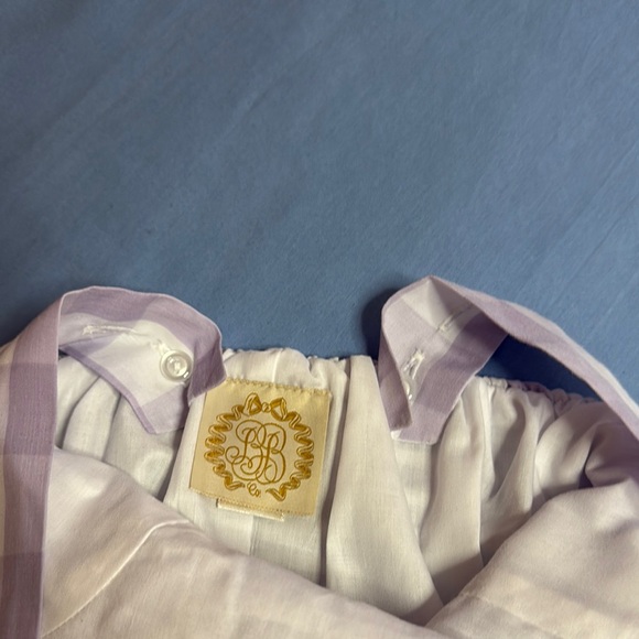 The Beaufort Bonnet Company Purple Gingham Romper - Picture 4 of 5